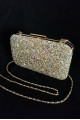 Yakamoz Women's Silver Stone Evening Dress Clutch Portfolio Bag