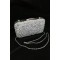 Yakamoz Women's Silver Stone Evening Dress Clutch Portfolio Bag