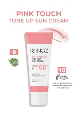 Sinoz Spf 50+ Ton Eşitleyici Pembe Yüz Güneş Kremi Pa++++