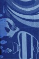 Özdilek Cannes Fish Grid Blue Velvet Beach Towel 90x180