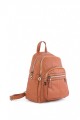 BAGzy Taba Damen-Rucksack aus weichem, gewaschenem Leder mit mehreren Abschnitten