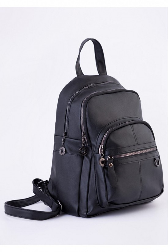 BAGzy Damen-Rucksack aus weichem, gewaschenem Leder mit mehreren Zellen