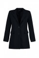 Arife Hanım Double Bouton Blazer Veste Tissée Bleu Marine