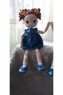 Arife Hanım Amigurumi Organic Jointed Cute Doll (Η τιμή είναι για 1 τεμάχιο)