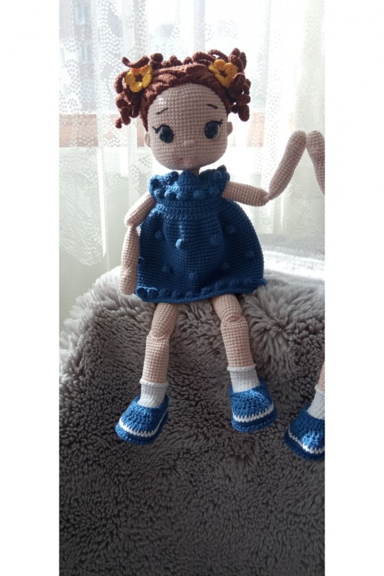 Arife Hanım Amigurumi Organik Eklemli Şirin Bebek (1 Adet Fiyatıdır)