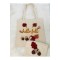 Arife Hanım Tote Bag Punch Embroidered Autumn Leaves and Acorns Patterned Design Bag 100% Coton rope is used.