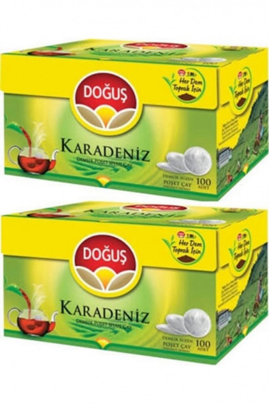 Doğuş Tea Doğuş Théière de la mer Noire Sachets de thé 2 pièces de 100