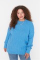 Arife Hanım Knitted Detailed Knitwear Sweater Big size