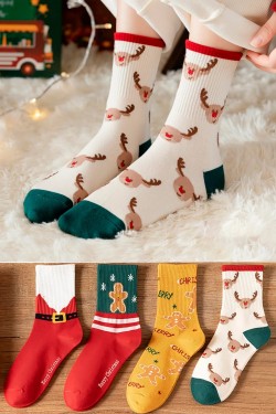 Unisex Christmas Socks 4 Pack