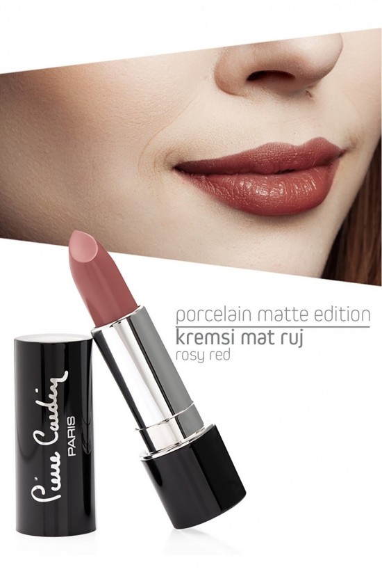 Pierre Cardin Porzellan Matte Edition Lippenstift - Rosy Red