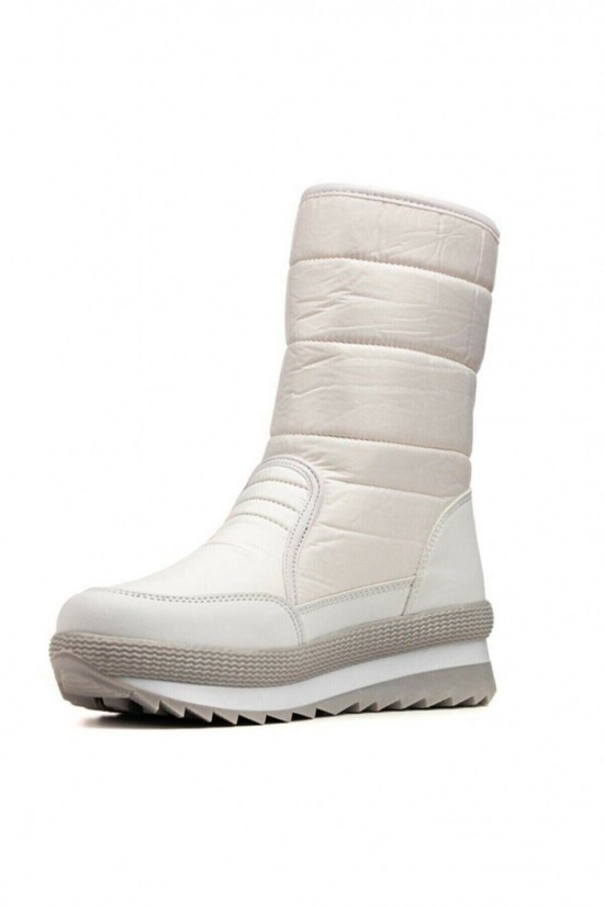 Bottes De Neige Femme Avec Semelle Antidérapante En Fourrure Thermique