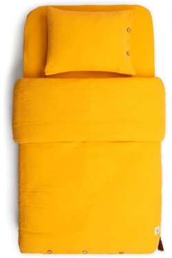 2 Duvet Cover Set, Marigold, Mustard, 100 x 150 Cm