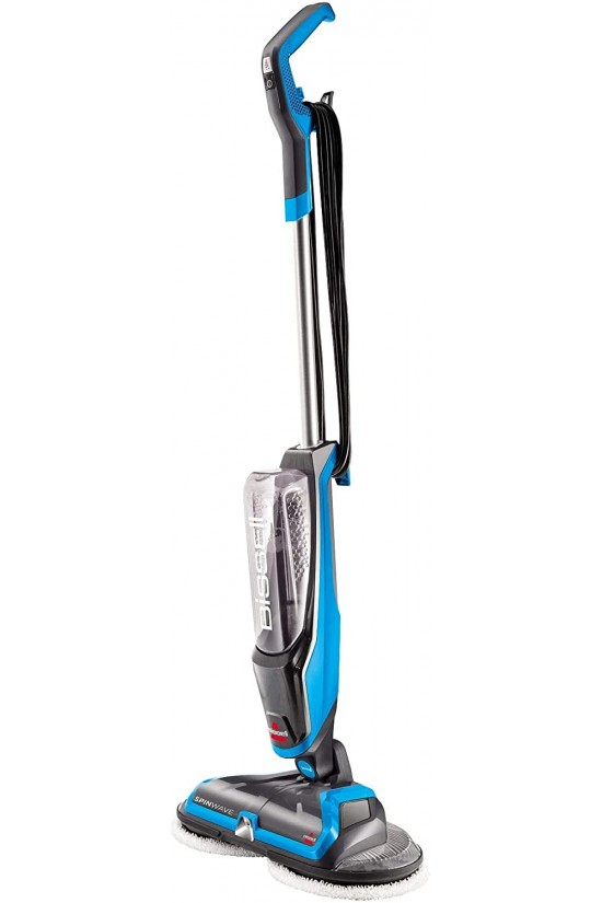 20522 SpinW Hard Floor Wiper with Rotary Pad and Spray, Electric Mop, Blue