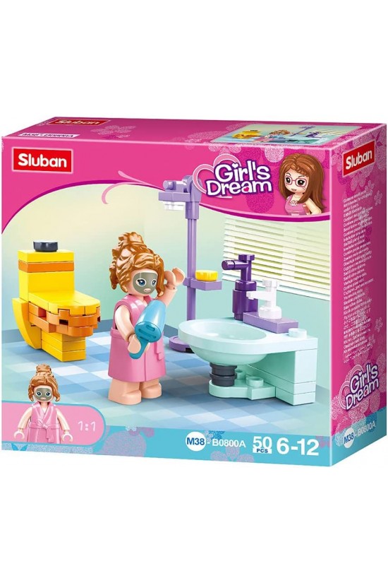 1016000125000 Girls Bathroom, Multicolor