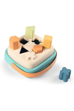 181203, Green Shape Puzzle, Find & Plug, Shape Sorter Basket