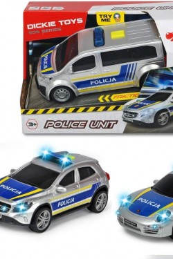 , 203712014, Polis Arabası, Sürtmeli Teker, 15cm, Sesli, Işıklı, Police Unit, 3 RTİLİDİR