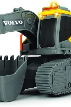 , 203723005, Volvo Tracked Excavator Paletli Ekskavatör Oyuncak, 23 cm, Işıklı ve Sesli, Manuel Kepçe, Volvo Weight Lift Truck