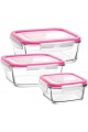 -FRESCOS1 Fresco 3-Set Glass Storage Container S, daa Oven Compatible & With Locking Lid