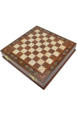 (Only for those who want a chessboard) Gifthome,Large Size,Handmade,Solid Wood,Chessboard with Chest