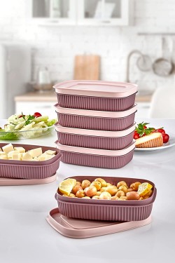 6 Pcs Mini Storage Containers - Fridge Container with Lid Hmnv-Lv255-6Li Plum