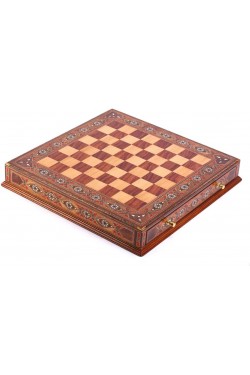 (Uniquement pour ceux qui veulent un échiquier) Gifthome, Large, Handmade, Solid Wood, Covz Drawer Chessboard