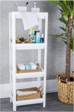 4 Tiers White Multi-Purpose Shelving Unit - Modular Shelving