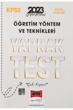 2023 KPSS Eğtiim Bilimleri Öğrm Yöntem ve Teknikleri ÖYT Yaprak Test