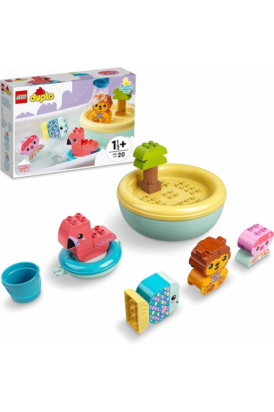 First Bath Time Fun: Floating Animal Island 10966 Toy Maker S pour les enfants d'âge préscolaire de 18 mois et plus (20 pièces)