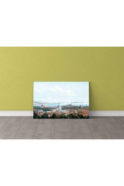 A Wide View of Constantinople (Istanbul) Canvas Painting, 40X70 cm