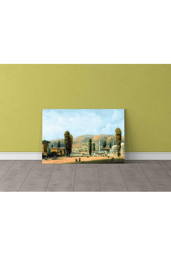 Palais Han (1840) Peinture Sur Toile, 40x70 Cm