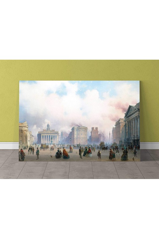 City Of London Canvas Painting From The Bank, 80x120 Cm