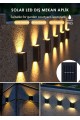 4 Led Solar Double Sided Wall Lamp Solar Powered Lighting Decoration Sconce Light