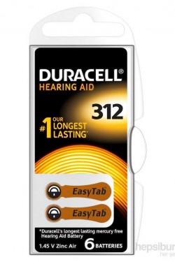 Duracell 312 Numara 6 Lı İşitme Cihazı Pili