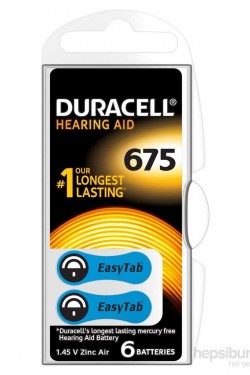 Duracell 675 Numara 6 Lı İşitme Cihazı Pili