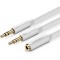 3.5mm Audio-phone Combiner Y Headphone Cable White