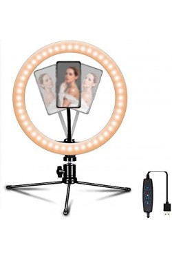 39538 Ct 001 Lighted Tripod Phone Holder Ring Light