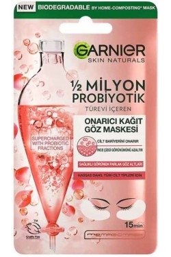 1/2 Milyon Probiyotik Türevi İçeren Onarıcı Kağıt Göz Maskesi