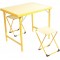 203044 Table Chair Set, Unisex, Yellow, One Size, S, M, L or XL