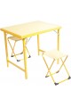 203044 Table Chair Set, Unisex, Yellow, One Size, S, M, L or XL