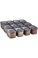 Set of 12 Food Legumes Storage Container 1.3 Lt - Midi Size 12X1300Ml Hmnv-Lv-236-Pltn-12Li