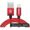 2,0-A-USB-A- und Lightning-MFI-lizenziertes Lade- und Datenübertragungskabel, 1 Meter, Rot, ‎CAETRTC-MF09