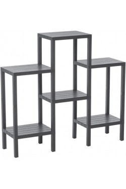 6 Tiers Gray Multi-Purpose Shelving Unit - Modular Shelving