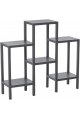 6 Tiers Gray Multi-Purpose Shelving Unit - Modular Shelving