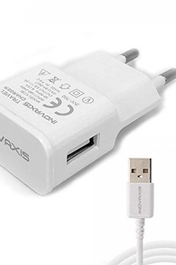 Zeroşarj Cihazı + Micro Usb Data Kablosu, Beyaz, 2A inv-700