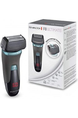 Rasoir électrique Homme F8 (+ affichage des minutes à Led), Rasoir humide et sec, Batterie au lithium, Tondeuse de précision / Tondeuse à cheveux longs, Sac de rangement (Xf8705 Sieve Shaver)