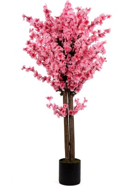 120cm Yapay Pembe Renkli Japon Bahardalı Ağacı