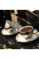 Zeugma 2-Person 4-Piece Coffee Set Platinum Plated, 93 ml