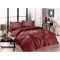 1000037481001 Florian Satin Duvet Cover Set, Red