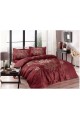 1000037481001 Florian Satin Duvet Cover Set, Red