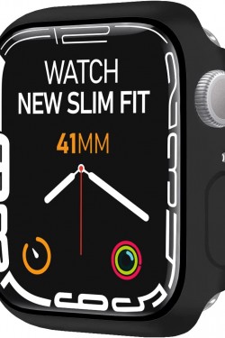 Watch 8/7 Compatible New Slim Fit Case 41mm, Smart Watch Case avec Protecteur d'écran (Noir)